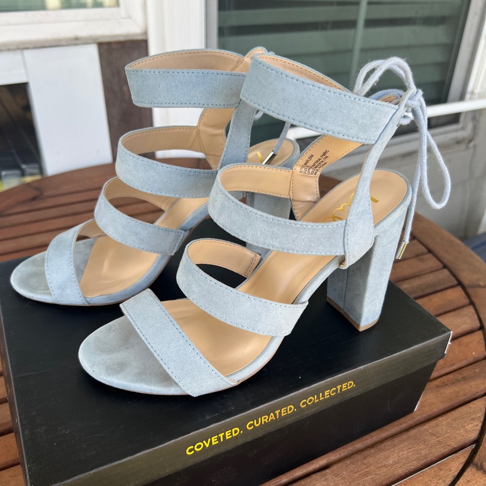 Strappy tie back heels